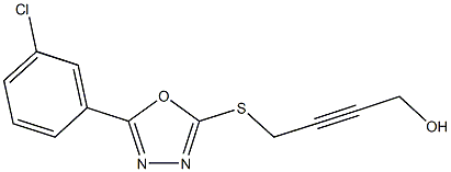4-{[5-(3-chlorophenyl)-1,3,4-oxadiazol-2-yl]sulfanyl}-2-butyn-1-ol CAS#: 889946-48-9