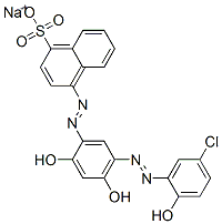 4-[[5-[(5-chloro-2-hydroxyphenyl)azo]-2,4-dihydroxyphenyl]azo]naphthalene-1-sulphonic acid, sodium salt CAS#: 93892-22-9