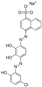 4-[[[(5-chloro-2-hydroxyphenyl)azo]dihydroxyphenyl]azo]naphthalene-1-sulphonic acid, sodium salt CAS#: 93918-28-6