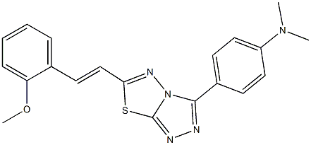 4-{6-[(E)-2-(2-methoxyphenyl)ethenyl][1,2,4]triazolo[3,4-b][1,3,4]thiadiazol-3-yl}-N,N-dimethylaniline CAS#: 895333-99-0
