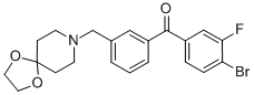 4'-BROMO-3-[8-(1,4-DIOXA-8-AZASPIRO[4.5]DECYL)METHYL]-3'-FLUOROBENZOPHENONE CAS#: 898761-93-8