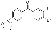 4-BROMO-4'-(1,3-DIOXOLAN-2-YL)-3-FLUOROBENZOPHENONE CAS#: 898760-34-4