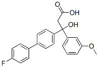 4-Biphenylhydracrylic acid, 4'-fluoro-beta-(m-methoxyphenyl)-, DL- CAS#: 95711-59-4
