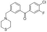 4-CHLORO-3-FLUORO-3'-THIOMORPHOLINOMETHYL BENZOPHENONE CAS#: 898763-31-0