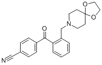 4'-CYANO-2-[8-(1,4-DIOXA-8-AZASPIRO[4.5]DECYL)METHYL]BENZOPHENONE CAS#: 898755-87-8