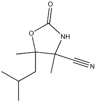 4-Oxazolidinecarbonitrile,5-isobutyl-4,5-dimethyl-2-oxo-(7CI) CAS#: 91010-89-8