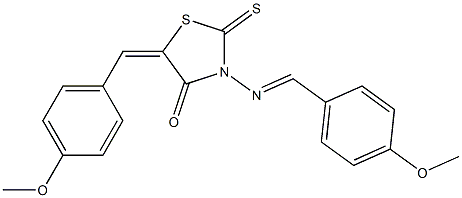 4-Thiazolidinone,5-[(4-methoxyphenyl)methylene]-3-[[(4-methoxyphenyl)methylene]amino]-2-thioxo- CAS#: 94258-53-4