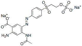 4-acetamido-5-[[4-[[2-(sulphooxy)ethyl]sulphonyl]phenyl]azo]anthranilic acid, sodium salt CAS#: 94158-82-4