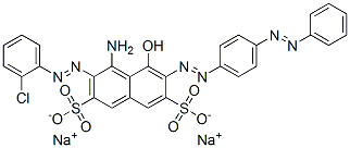 4-amino-3-[(2-chlorophenyl)azo]-5-hydroxy-6-[[4-(phenylazo)phenyl]azo]naphthalene-2,7-disulphonic acid, sodium salt CAS#: 94107-91-2