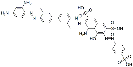 4-amino-3-[[4'-[(2,4-diaminophenyl)azo]-3,3'-dimethyl[1,1'-biphenyl]-4-yl]azo]-5-hydroxy-6-[(4-sulphophenyl)azo]naphthalene-2,7-disulphonic acid CAS#: 94022-39-6