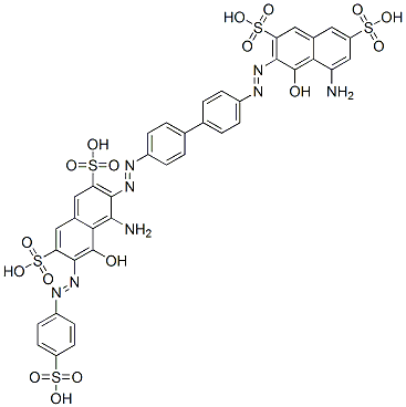 4-amino-3-[[4'-[(8-amino-1-hydroxy-3,6-disulpho-2-naphthyl)azo][1,1'-biphenyl]-4-yl]azo]-5-hydroxy-6-[(4-sulphophenyl)azo]naphthalene-2,7-disulphonic acid CAS#: 93920-42-4