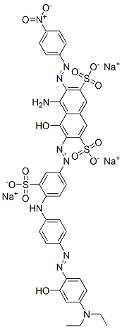 4-amino-6-[[4-[[4-[[4-(diethylamino)-2-hydroxyphenyl]azo]phenyl]amino]-3-sulphophenyl]azo]-5-hydroxy-3-[(4-nitrophenyl)azo]naphthalene-2,7-disulphonic acid, sodium salt CAS#: 94200-89-2