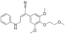 4-anilino-2-[3,5-dimethoxy-4-(2-methoxyethoxy)phenyl]but-2-enenitrile CAS#: 94442-11-2