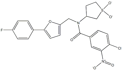 4-chloro-N-(1,1-dioxidotetrahydro-3-thienyl)-N-{[5-(4-fluorophenyl)-2-furyl]methyl}-3-nitrobenzamide CAS#: 898619-59-5