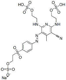 4-methyl-2,6-bis[[2-(sulphooxy)ethyl]amino]-5-[[4-[[2-(sulphooxy)ethyl]sulphonyl]phenyl]azo]nicotinonitrile, sodium salt CAS#: 94158-85-7