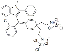 [4-[(o-chlorophenyl)(1-methyl-2-phenyl-1H-indol-3-yl)methylene]cyclohexa-2,5-dien-1-ylidene]diethylammonium trichlorozincate(1-) CAS#: 94276-90-1
