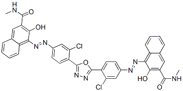 4,4'-[1,3,4-oxadiazole-2,5-diylbis[(3-chloro-4,1-phenylene)azo]]bis[3-hydroxy-N-methylnaphthalene-2-carboxamide] CAS#: 90427-34-2