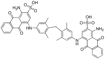 4,4'-[methylenebis[(3,5-dimethyl-4,1-phenylene)imino]]bis[1-amino-9,10-dihydro-9,10-dioxoanthracene-2-sulphonic acid] CAS#: 93940-49-9