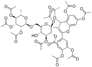 4,5,7-triacetoxy-2-[3,4-bis(acetoxy)phenyl]-4H-1-benzopyran-3-yl-6-O-(2,3,4-tri-O-acetyl-6-deoxy-alpha-L-mannopyranosyl)-beta-D-glucopyranoside triacetate CAS#: 94134-53-9