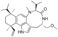 (4S,7S,10S,13R)-13-Ethenyl-1,3,4,5,7,8,10,11,12,13-decahydro-4-(methoxymethyl)-8,10,13-trimethyl-7,10-diisopropyl-6H-benzo[g][1,4]diazonino[7,6,5-cd]indol-6-one CAS#: 90599-27-2