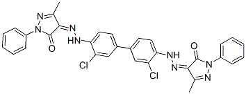 (4Z)-4-[[2-chloro-4-[3-chloro-4-[(2Z)-2-(3-methyl-5-oxo-1-phenyl-pyrazol-4-ylidene)hydrazinyl]phenyl]phenyl]hydrazinylidene]-5-methyl-2-phenyl-pyrazol-3-one CAS#: 98084-77-6