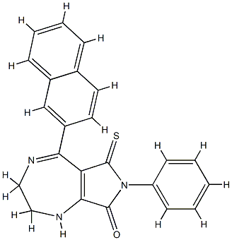 5-(2'-naphthyl)-7-phenyl-(2,3,6,8-tetrahydro)pyrrolo-(3,4-e)(1,4)-diazepine-6-thioxo-8-(1H,7H)one CAS#: 96920-30-8