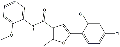 5-(2,4-dichlorophenyl)-N-(2-methoxyphenyl)-2-methylfuran-3-carboxamide CAS#: 892712-56-0