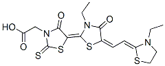 5-[3-ethyl-5-[(3-ethylthiazolidin-2-ylidene)ethylidene]-4-oxothiazolidin-2-ylidene]-4-oxo-2-thioxothiazolidin-3-acetic acid CAS#: 93857-81-9