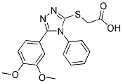 [5-(3,4-DIMETHOXY-PHENYL)-4-PHENYL-4 H-[1,2,4]TRIAZOL-3-YLSULFANYL]-ACETIC ACID CAS#: 91759-73-8