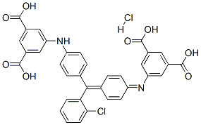 5-[[4-[(2-chlorophenyl)[4-[(3,5-dicarboxyphenyl)amino]phenyl]methylene]cyclohexa-2,5-dien-1-ylidene]amino]isophthalic acid monohydrochloride CAS#: 94166-42-4