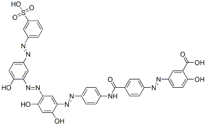 5-[[4-[[[4-[[2,4-dihydroxy-5-[[2-hydroxy-5-[(3-sulphophenyl)azo]phenyl]azo]phenyl]azo]phenyl]amino]carbonyl]phenyl]azo]salicylic acid CAS#: 94021-33-7