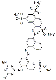 5-[[4-[[4-[(4-amino-6-chloro-1,3,5-triazin-2-yl)amino]-7-sulpho-1-naphthyl]azo]-1-naphthyl]azo]naphthalene-1,3,6-trisulphonic acid, ammonium sodium salt CAS#: 94213-52-2