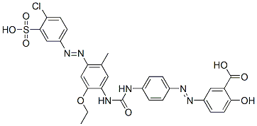 5-[[4-[[[[4-[(4-chloro-3-sulphophenyl)azo]-2-ethoxy-5-methylphenyl]amino]carbonyl]amino]phenyl]azo]salicylic acid CAS#: 94088-50-3