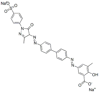 5-[[4'-[[4,5-dihydro-3-methyl-5-oxo-1-(4-sulphophenyl)-1H-pyrazol-4-yl]azo][1,1'-biphenyl]-4-yl]azo]-3-methylsalicylic acid, sodium salt CAS#: 94109-00-9