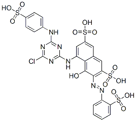 5-[[4-Chloro-6-[(4-sulfophenyl)amino]-1,3,5-triazin-2-yl]amino]-4-hydroxy-3-[(2-sulfophenyl)azo]-2,7-naphthalenedisulfonic acid CAS#: 91023-88-0