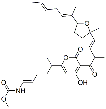 [5-[4-Hydroxy-3-[2-methyl-1-oxo-4-[tetrahydro-2-methyl-5-(1-methyl-1,4-hexadienyl)furan-2-yl]-3-butenyl]-2-oxo-2H-pyran-6-yl]-1-hexenyl]carbamic acid methyl ester CAS#: 96717-74-7