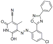 5-[[4-chloro-2-(3-phenyl-1,2,4-oxadiazol-5-yl)phenyl]azo]-1,2-dihydro-6-hydroxy-4-methyl-2-oxonicotinonitrile CAS#: 94109-24-7