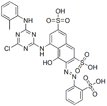 5-[[4-chloro-6-[(o-tolyl)amino]-1,3,5-triazin-2-yl]amino]-4-hydroxy-3-[(2-sulphophenyl)azo]naphthalene-2,7-disulphonic acid CAS#: 93941-04-9