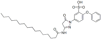 5-[4,5-dihydro-5-oxo-3-[(1-oxohexadecyl)amino]-1H-pyrazol-1-yl]-2-phenoxybenzenesulphonic acid CAS#: 94349-41-4