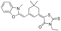 5-[5,5-dimethyl-3-[(3-methyl-(3H)-benzoxazol-2-ylidene)methyl]cyclohex-2-en-1-ylidene]-3-ethyl-2-thioxothiazolidin-4-one CAS#: 94109-77-0