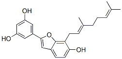 5-[7-[(E)-3,7-Dimethyl-2,6-octadienyl]-6-hydroxybenzofuran-2-yl]-1,3-benzenediol CAS#: 95378-08-8