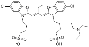 5-CHLORO-2-(2-[(5-CHLORO-3-(4-SULFOBUTYL)-2(3H)- BENZOXAZOLYLIDENE)METHYL]-1-BUTENYL)-3-(4-SULFOBUTYL)-BENZOXAZOLIUM HYDROXIDE, INNER SALT TRIETHYLAMIN E SALT CAS#: 92771-38-5