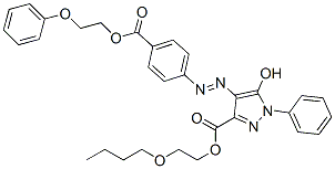 5-Hydroxy-4-[4-(2-phenoxyethoxycarbonyl)phenylazo]-1-phenyl-1H-pyrazole-3-carboxylic acid 2-butyloxyethyl ester CAS#: 94080-04-3