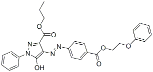 5-Hydroxy-4-[4-(2-phenoxyethoxycarbonyl)phenylazo]-1-phenyl-1H-pyrazole-3-carboxylic acid propyl ester CAS#: 94850-76-7
