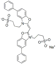 5-Phenyl-2-[[5-phenyl-3-(3-sulfopropyl)-2(3H)-benzoxazolylidene]methyl]-3-(3-sulfopropyl)-benzoxazolium,inner salt,sodium salt CAS#: 92745-88-5