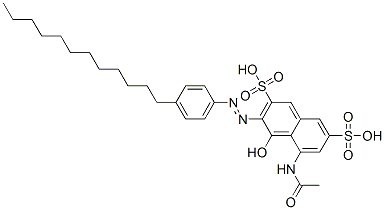 5-(acetylamino)-3-[(4-dodecylphenyl)azo]-4-hydroxynaphthalene-2,7-disulphonic acid CAS#: 93762-37-9