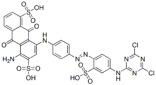 5-amino-8-[[4-[[4-[(4,6-dichloro-1,3,5-triazin-2-yl)amino]-2-sulphophenyl]azo]phenyl]amino]-9,10-dihydro-9,10-dioxoanthracene-1,6-disulphonic acid CAS#: 93858-27-6