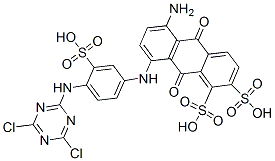 5-amino-8-[[4-[(4,6-dichloro-1,3,5-triazin-2-yl)amino]-3-sulphophenyl]amino]-9,10-dihydro-9,10-dioxoanthracenedisulphonic acid CAS#: 94087-01-1
