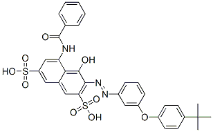 5-(benzoylamino)-3-[[3-[4-(tert-butyl)phenoxy]phenyl]azo]-4-hydroxynaphthalene-2,7-disulphonic acid CAS#: 93941-60-7