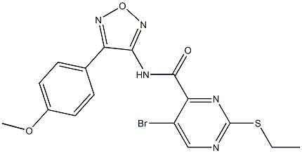 5-bromo-2-(ethylsulfanyl)-N-[4-(4-methoxyphenyl)-1,2,5-oxadiazol-3-yl]-4-pyrimidinecarboxamide CAS#: 898491-00-4